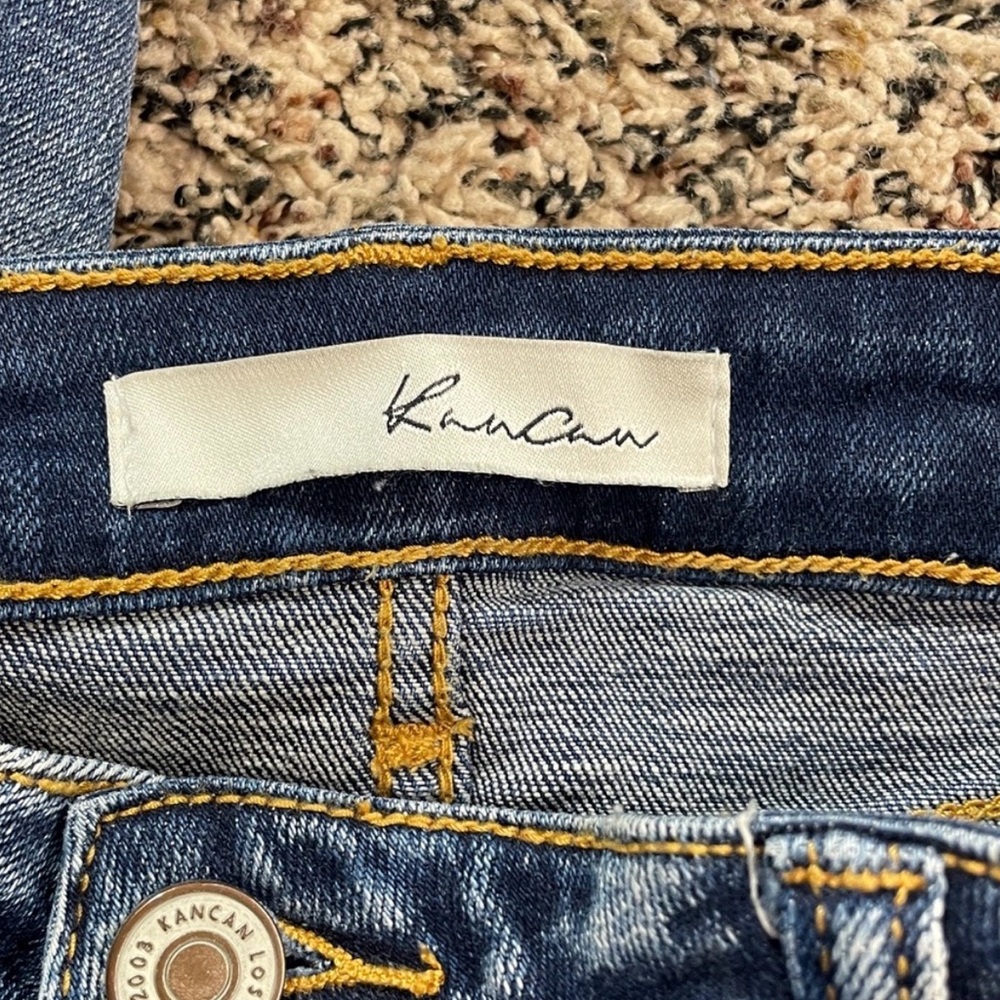 KanCan High Rise Distressed Cuffed Blue Jeans Size 11/29 - Picture 5 of 6